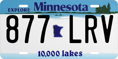 MN license plate 877LRV