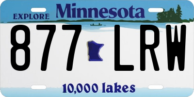 MN license plate 877LRW