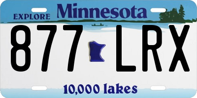 MN license plate 877LRX