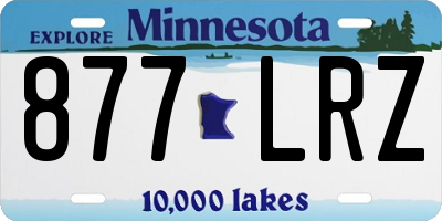 MN license plate 877LRZ