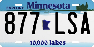 MN license plate 877LSA