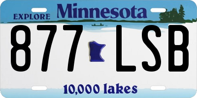MN license plate 877LSB
