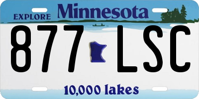 MN license plate 877LSC