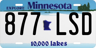 MN license plate 877LSD