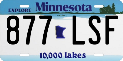 MN license plate 877LSF