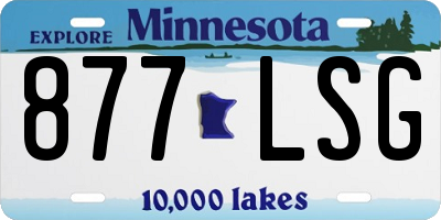 MN license plate 877LSG