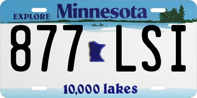 MN license plate 877LSI
