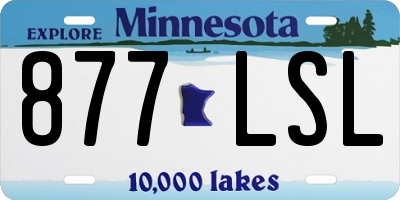 MN license plate 877LSL
