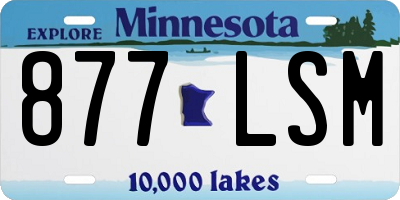 MN license plate 877LSM
