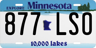 MN license plate 877LSO