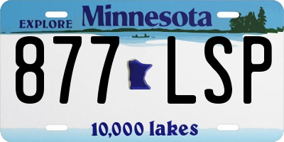 MN license plate 877LSP