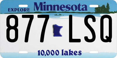 MN license plate 877LSQ