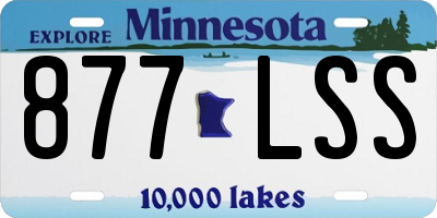 MN license plate 877LSS