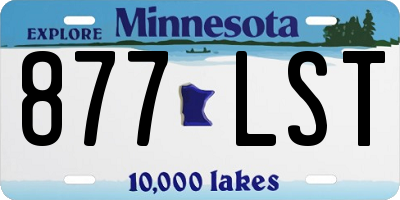 MN license plate 877LST