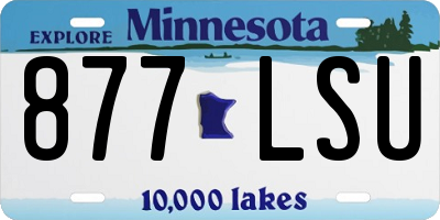 MN license plate 877LSU