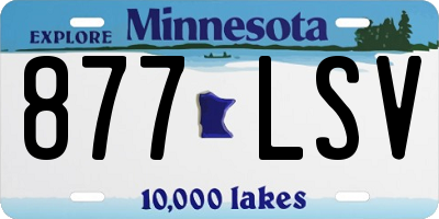 MN license plate 877LSV