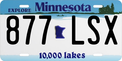 MN license plate 877LSX