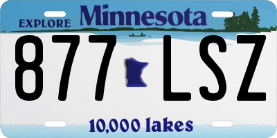 MN license plate 877LSZ