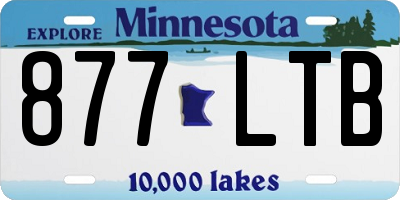 MN license plate 877LTB
