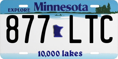 MN license plate 877LTC