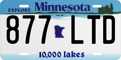 MN license plate 877LTD