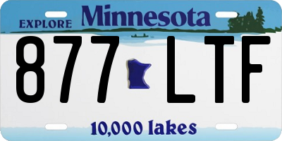 MN license plate 877LTF