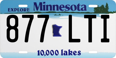 MN license plate 877LTI