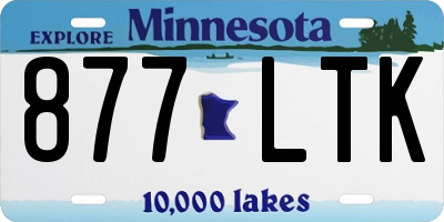 MN license plate 877LTK