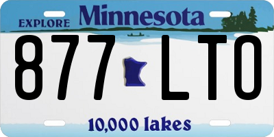 MN license plate 877LTO