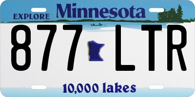 MN license plate 877LTR