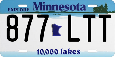 MN license plate 877LTT