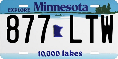 MN license plate 877LTW