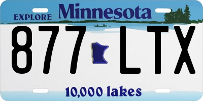 MN license plate 877LTX