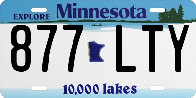 MN license plate 877LTY