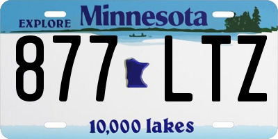MN license plate 877LTZ