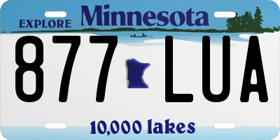 MN license plate 877LUA