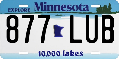 MN license plate 877LUB