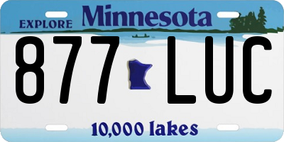 MN license plate 877LUC