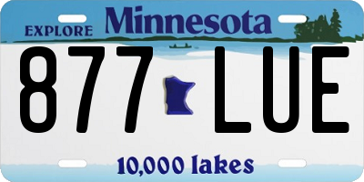 MN license plate 877LUE