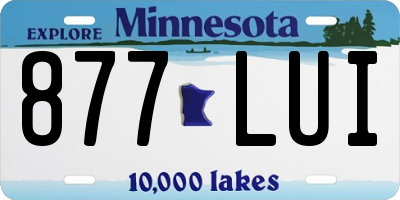 MN license plate 877LUI