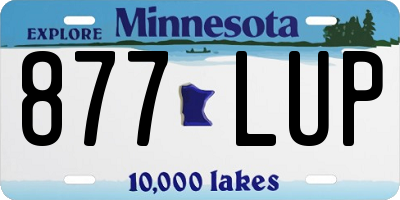 MN license plate 877LUP