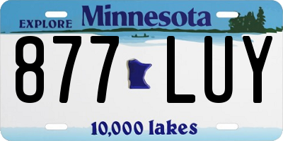 MN license plate 877LUY