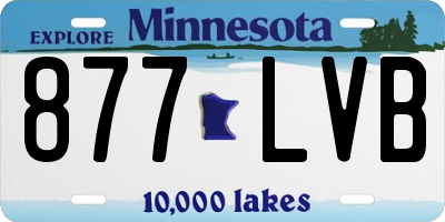 MN license plate 877LVB
