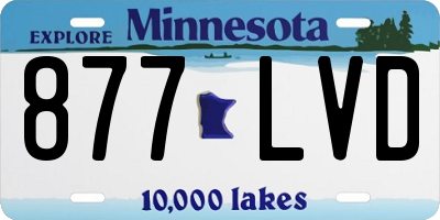 MN license plate 877LVD