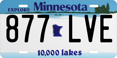 MN license plate 877LVE