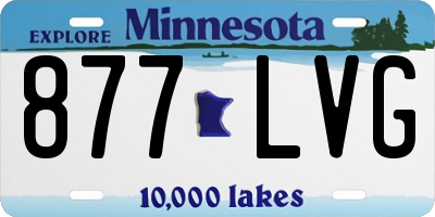 MN license plate 877LVG