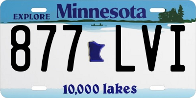 MN license plate 877LVI