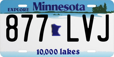 MN license plate 877LVJ