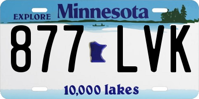 MN license plate 877LVK