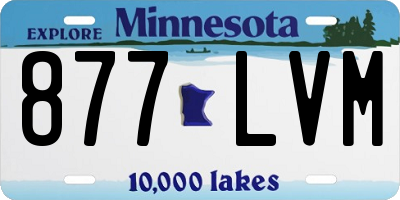MN license plate 877LVM